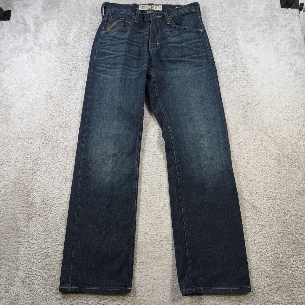 Ariat M5 Jeans Mens 30x32 Blue Denim Straight Fit Leg Cowboy Workwear Rodeo